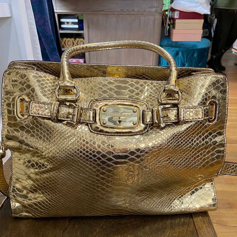 MK Gold Satchel